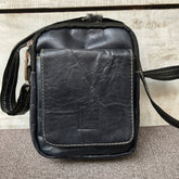 Black Glide - Small Leather Crossbody Bag